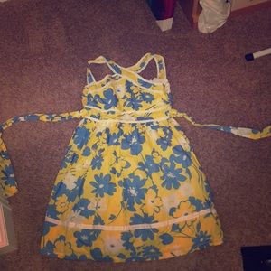 A cross up front strapped dress